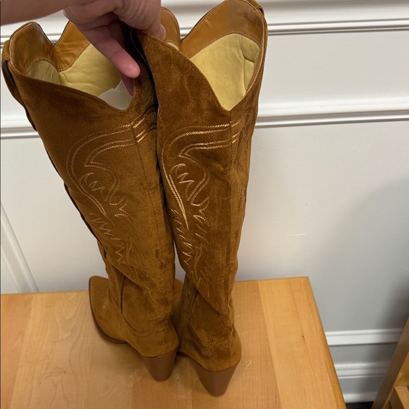Brown Sueded Cowboy Boots - Picture 9 of 13